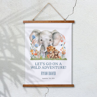 Safari Animal Tapestry | Watercolor Jungle