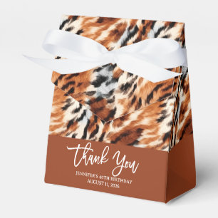 Safari Animal Tiger Fur Pattern Wild Boho Favour Box