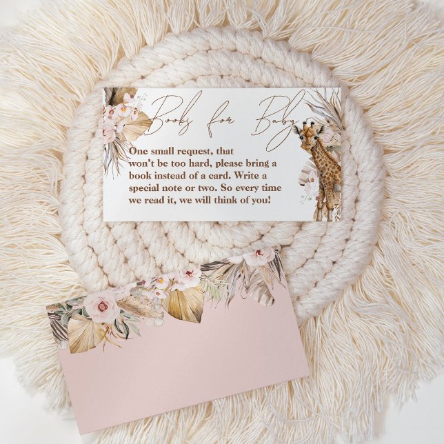 Safari Animal Tropical Floral Girl Books for Baby Enclosure Card (Creator Uploaded)