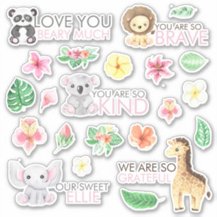 Safari Animal Vinyl Stickers
