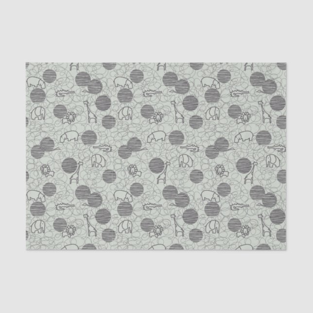 safari animals 1 tissue paper (Front)