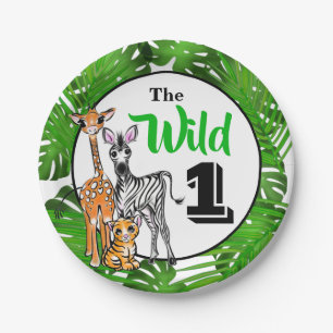 Safari animals  1st Birthday   jungle Animals  Paper Plate