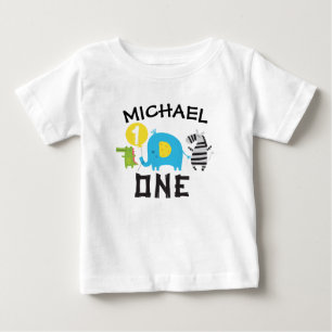 Safari Animals 1st Birthday Party Shirt