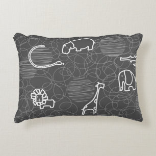 safari animals 5 decorative cushion
