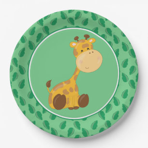Safari Animals   Baby Giraffe Paper Plate