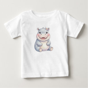 Safari Animals-Baby Hippo Baby T-Shirt