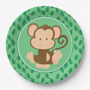 Safari Animals   Baby Monkey Paper Plate