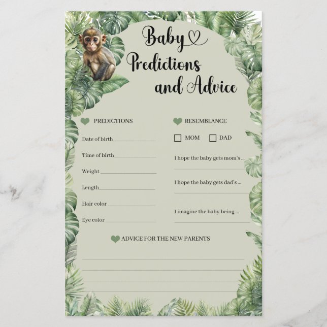 Safari Animals Baby Predictions and Advice GAME (Front)