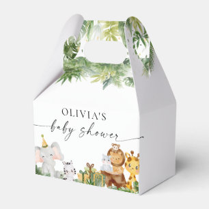 Safari Animals Baby Shower Favour Box