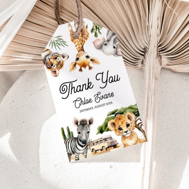 Safari Animals Baby Shower Gift Tags (Creator Uploaded)