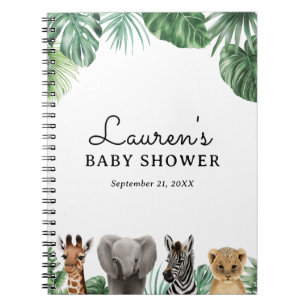 Safari Animals Baby Shower Guest Book