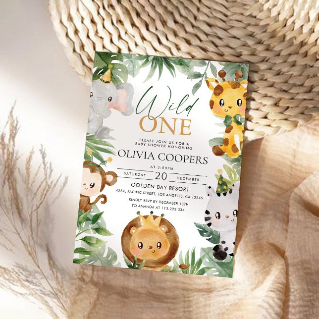 Safari Animals Baby Shower Invitation (Creator Uploaded)
