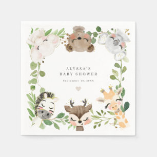 Safari Animals Baby Shower Party Paper Napkins