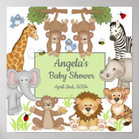 Safari Animals Baby Shower Party
