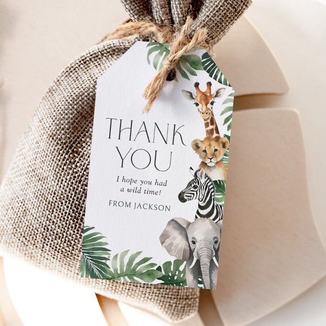 Safari Animals Birthday Gift Tags (Creator Uploaded)