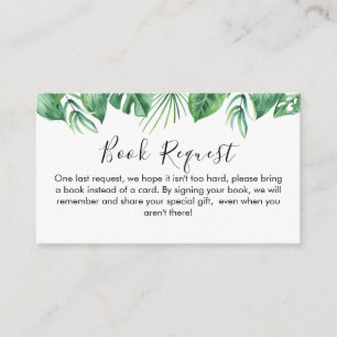 Safari Animals Book request Card Insert