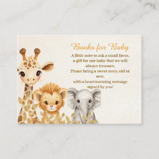 Safari Animals Books for Baby Enclosure Card