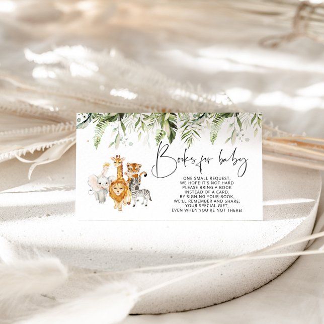 Safari animals books for baby ticket enclosure card (Creator Uploaded)