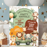 Safari Animals Boy Adventure Birthday Invitation<br><div class="desc">Safari Animals Boy Adventure Birthday Invitation,  Calling Party Animals Boy Birthday Invite,  Editable Jungle Animals Birthday</div>