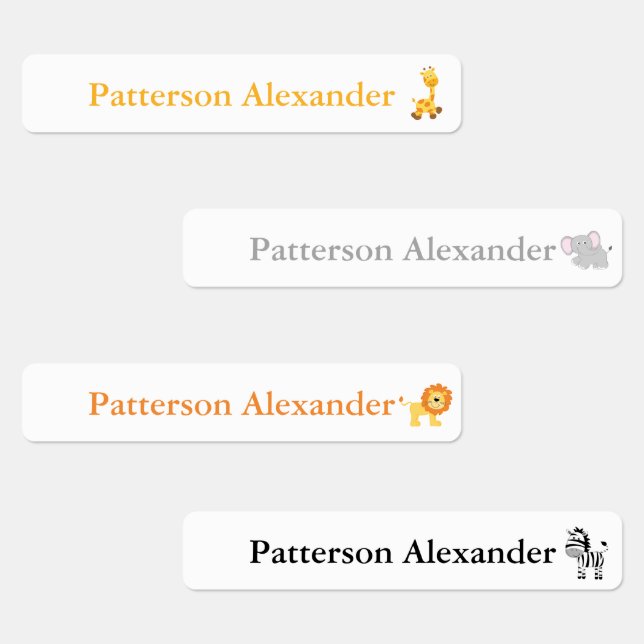 Safari Animals Daycare Clothing (Group)