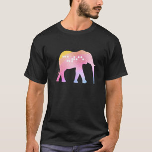 Safari Animals Elephant Cutie Braille Pastel Kids T-Shirt