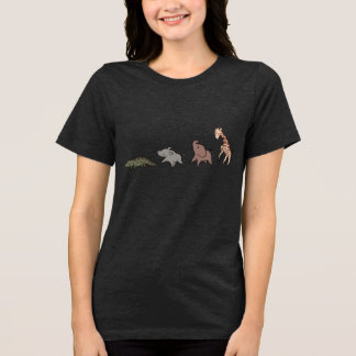Safari Animals (Elephant, Giraffe, Croc & Rhino) Tri-Blend Shirt
