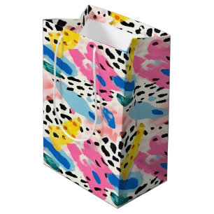 Safari Animals' Fur Prints Pattern Colorful Fun Medium Gift Bag