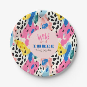 Safari Animals' Fur Prints Pattern Colourful Wild Paper Plate