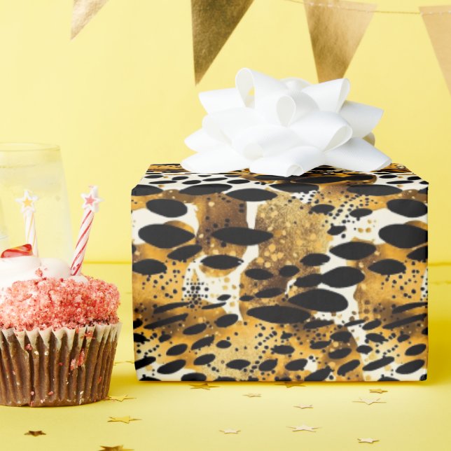 Safari Animals' Fur Prints Patterns Exotic Modern Wrapping Paper (Birthday Party)