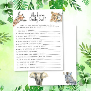 Safari animals - Game Who knows daddy best