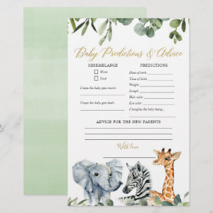 Safari animals greenery baby predictions advice