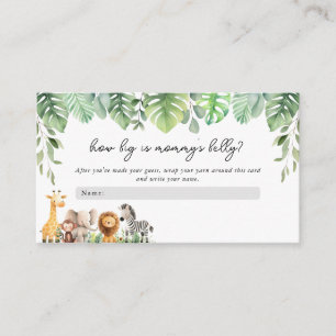 Safari Animals How Big is Mummy's Belly Card