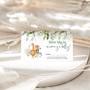 Safari animals how big is mummy's belly card