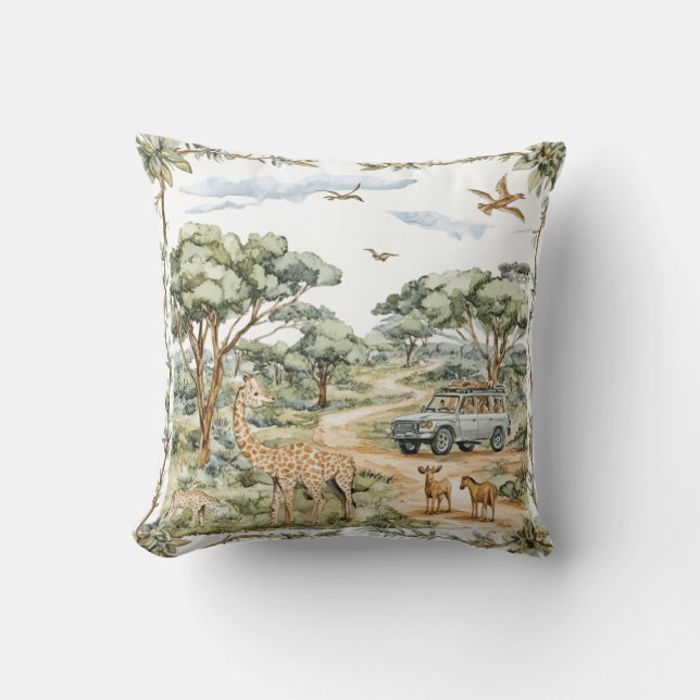 Safari Animals Jungle Cushion (Front)