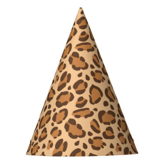 Safari Animals Leopard Birthday Party Hat