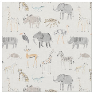 Safari Animals Minimal nursery Fabric