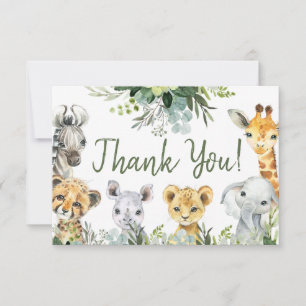 Safari Animals Oh Baby Greenery Jungle Baby Shower