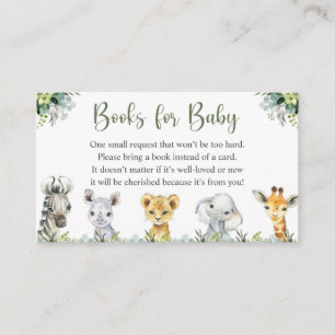 Safari Animals Oh Baby Greenery Jungle Baby Shower Enclosure Card