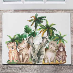 Safari Animals Palm Trees Doormat