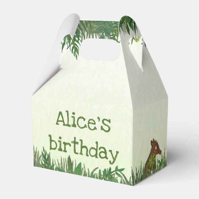 Safari animals party favour box (Front Side)