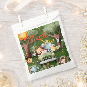 Safari Animals Personalised Baby Shower Favour Bags