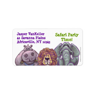 Safari Animals Safari Party Time Address Labels