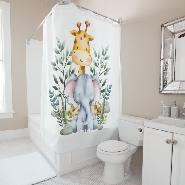 Safari Animals Shower Curtain (In Situ)