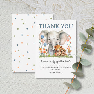 Safari Animals Thank You Card | Blue Orange