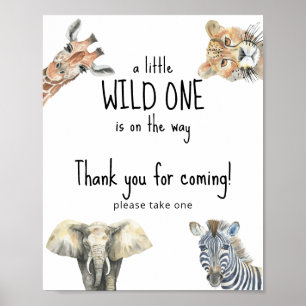 Safari animals - Thank you for coming Poster