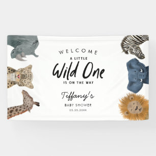 Safari Animals Theme Baby Shower Welcome Banner