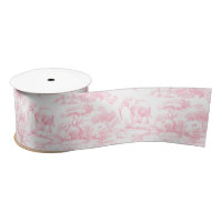 Safari Animals Toile de Jouy Pink