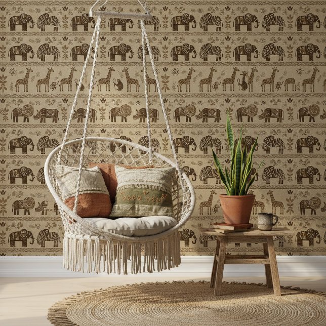 Safari Animals Tribal Print ID1240 Wallpaper (Creator Uploaded)