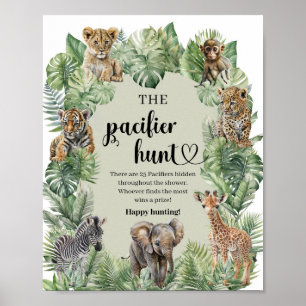 Safari animals Tropical The Pacifier Hunt game Poster