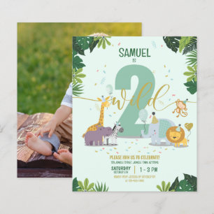 Safari Animals Two Wild Budget Photo Birthday